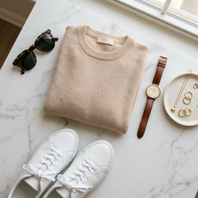 Stylish fashion flat-lay